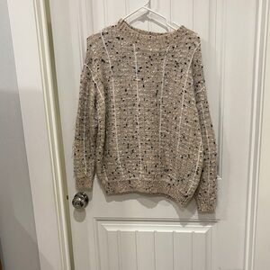 She and Sky Beige Knit Sweater